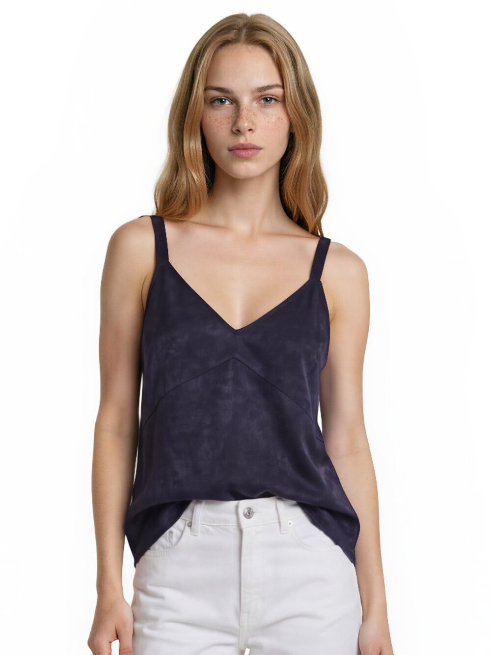 Something Navy | EUC Faux Suede Cami Tank Top Size M